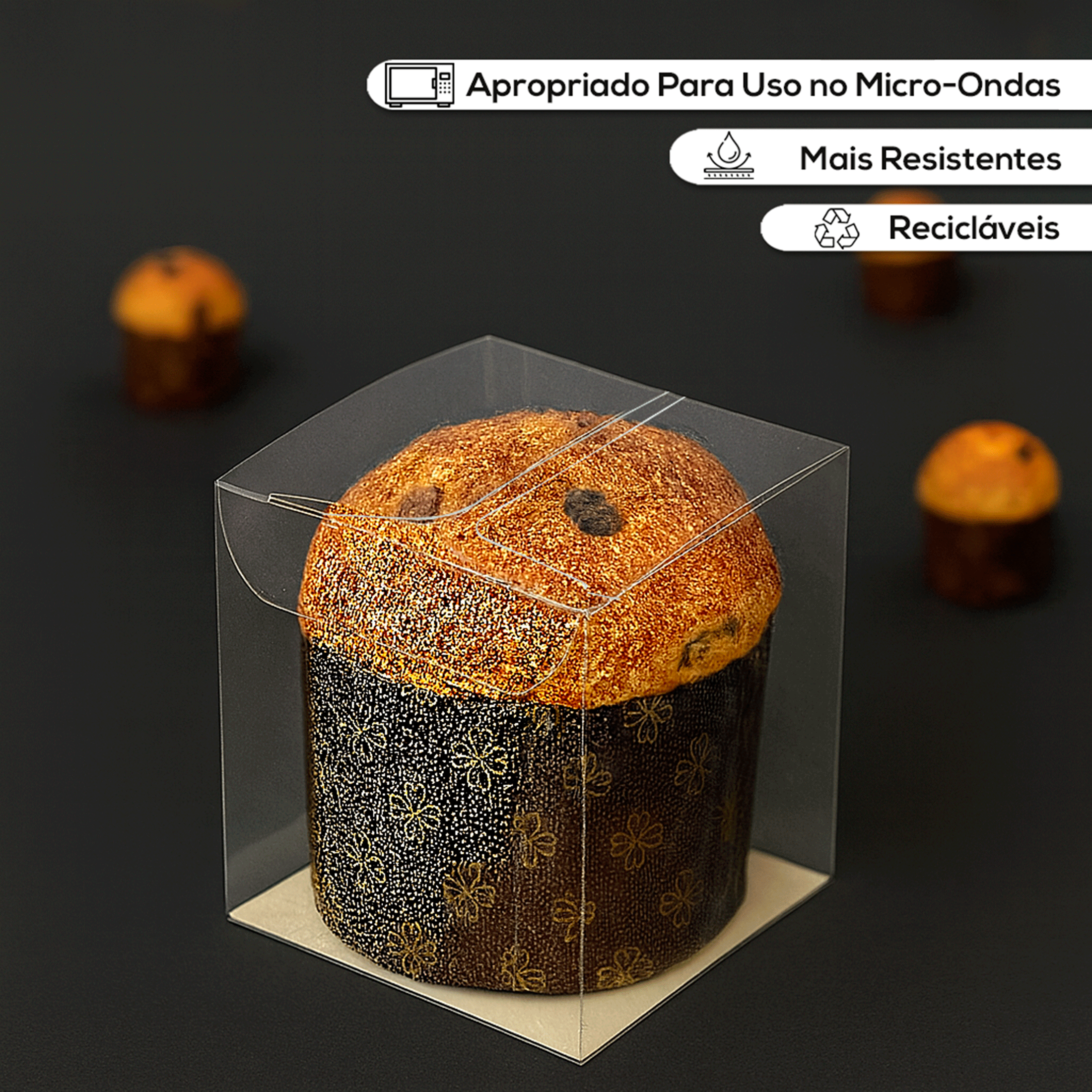 Embalagem/Caixa Transparente - REF14 8x8x8cm - Acompanha Reforço de Fundo 100 un - LOJA DE FÁBRICA