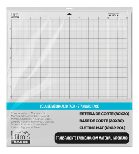 5 Esteiras De Corte 30x30 Com Cola Para Silhouette Cameo 1, 2, 3, 4 e 5. 