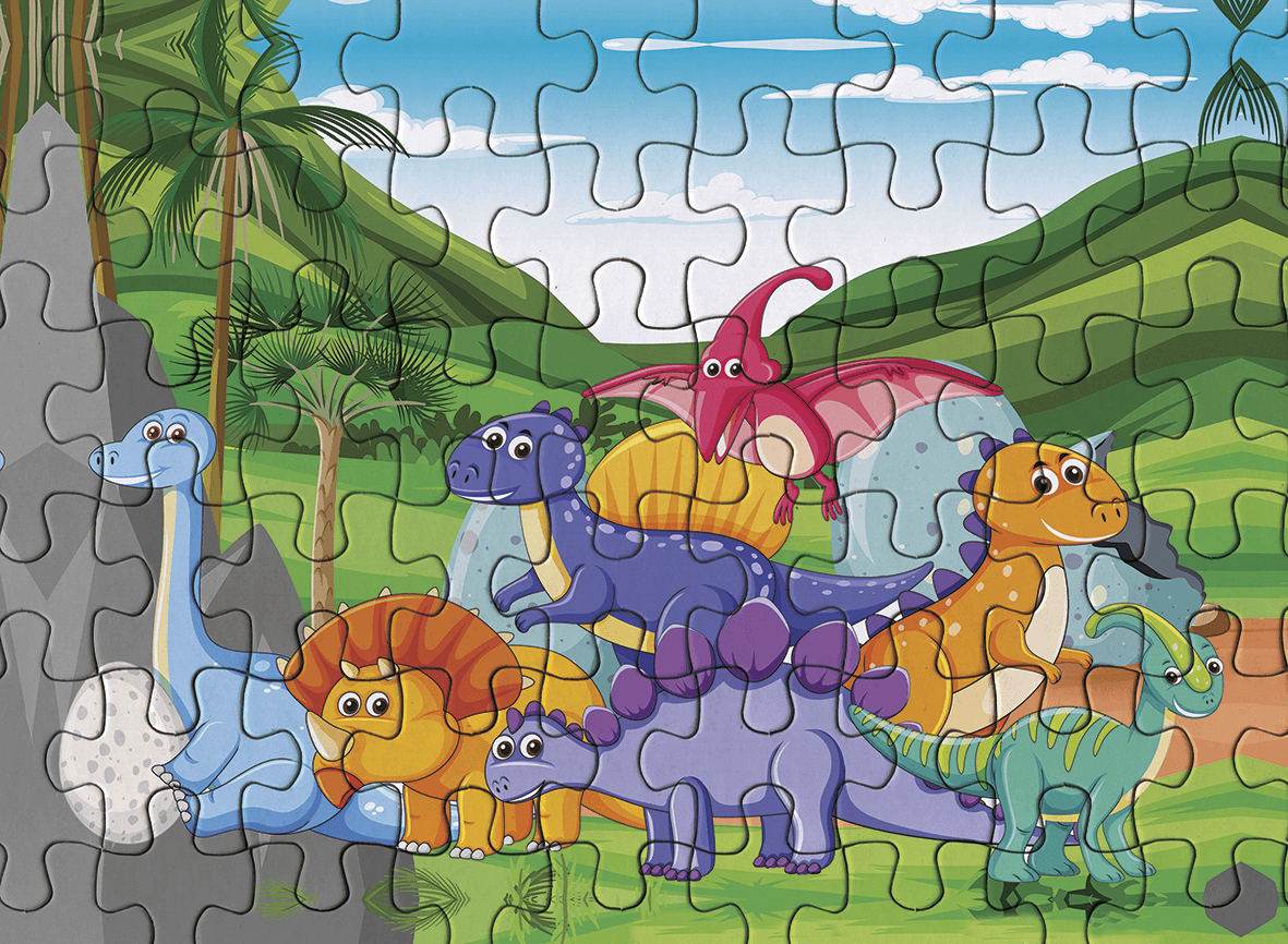 Quebra-cabeça infantil, 60 peças padrão de desenho animado