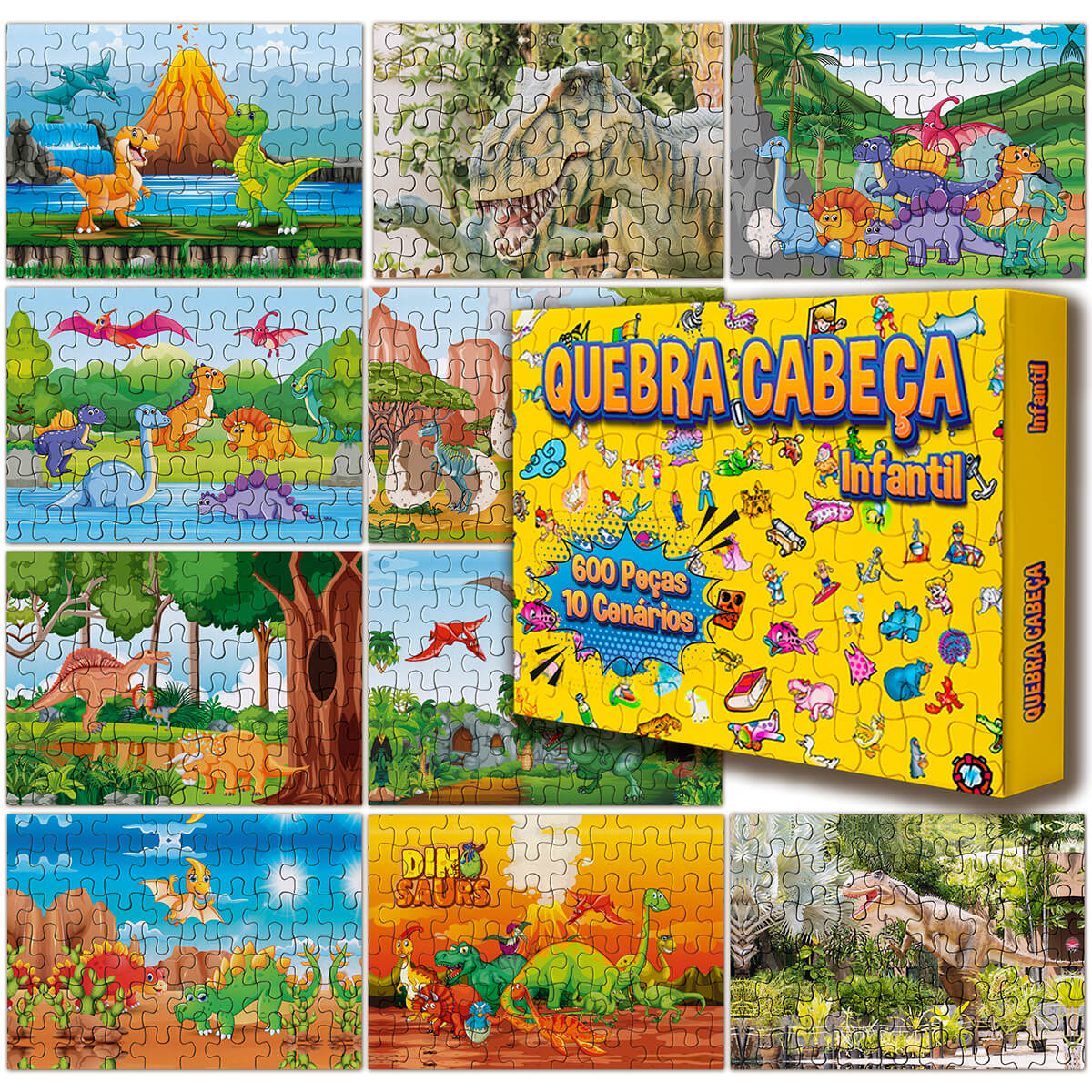 Ravensburger - Quebra-cabeça infantil da coleção 2x24 peças - Dino