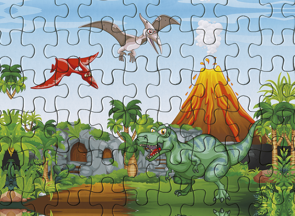 Jogo 4 Quebra Cabeça Dinossauros Infantil C/ 12 Peças - Decoraset.com