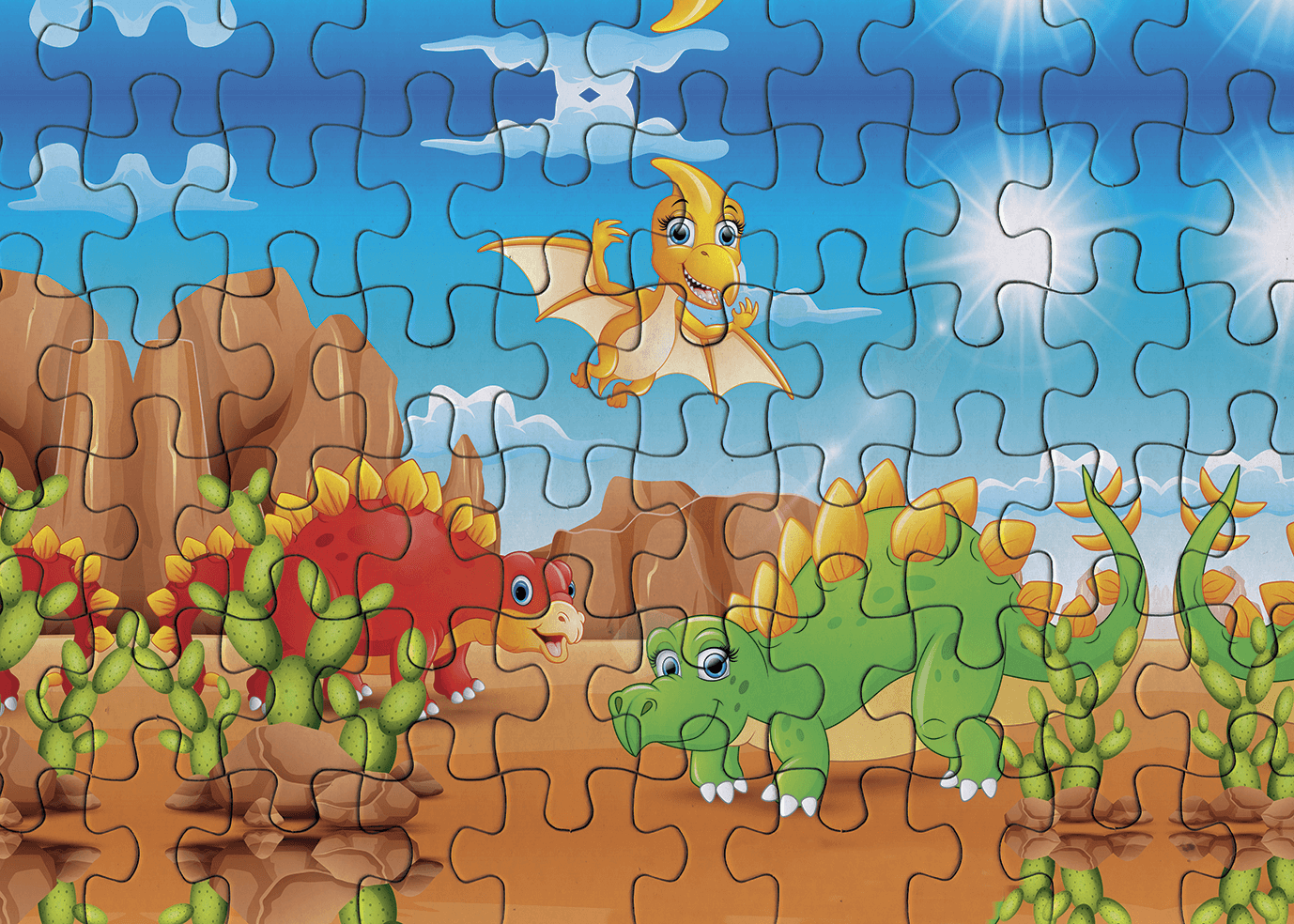 Ravensburger - Quebra-cabeça infantil da coleção 2x24 peças - Dino