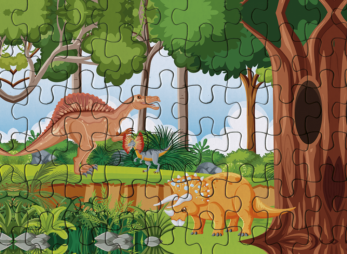 Ravensburger - Quebra-cabeça infantil da coleção 2x24 peças - Dino