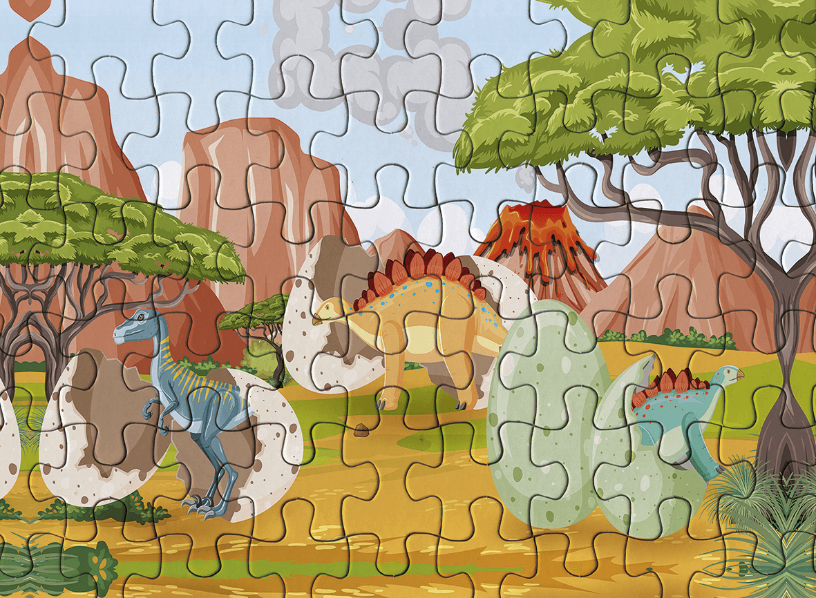 Ravensburger - Quebra-cabeça infantil da coleção 2x24 peças - Dino