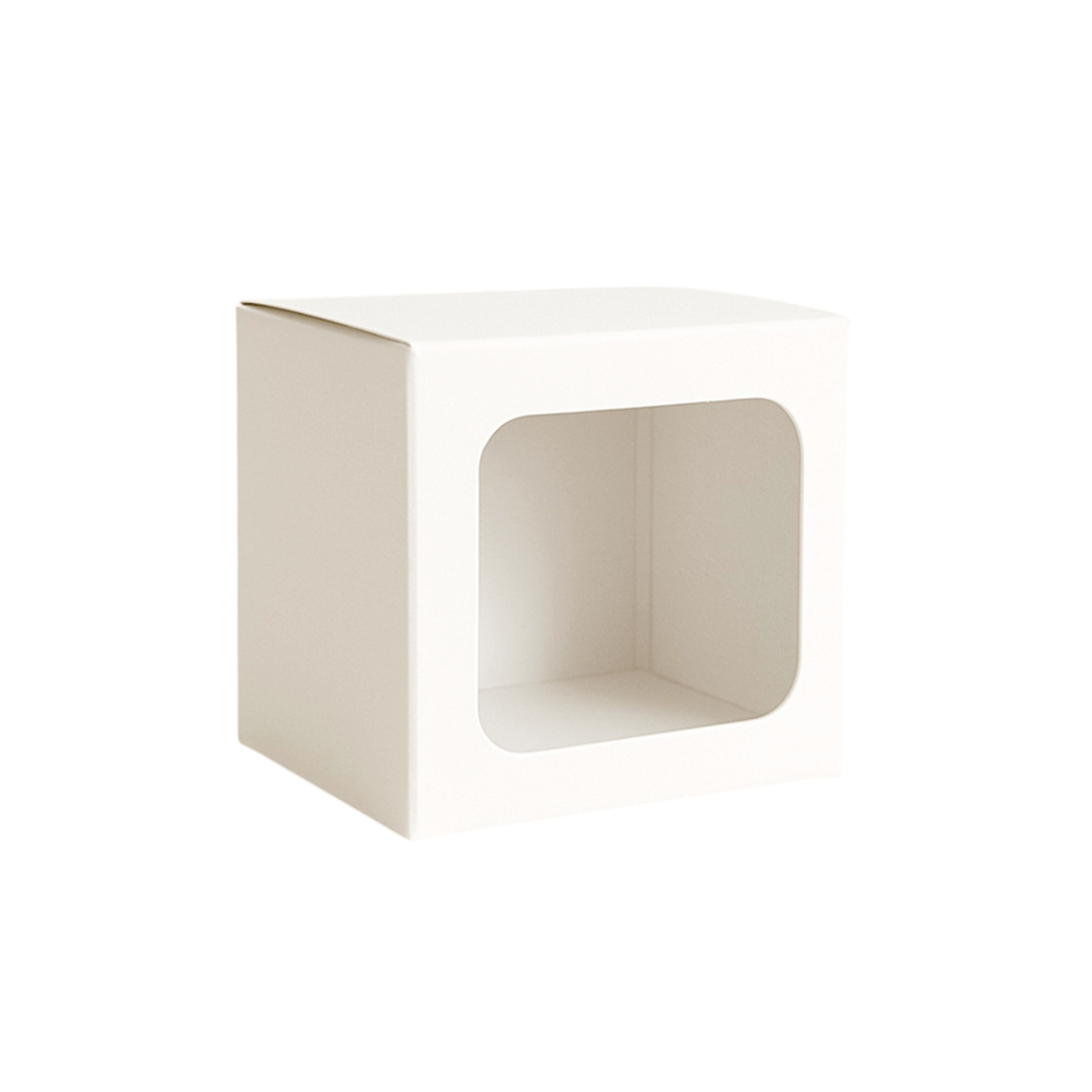 Caixa de Papel - REF12 COM VISOR Multiuso Branca 8x8x8cm - Kit com 50 ou 100un