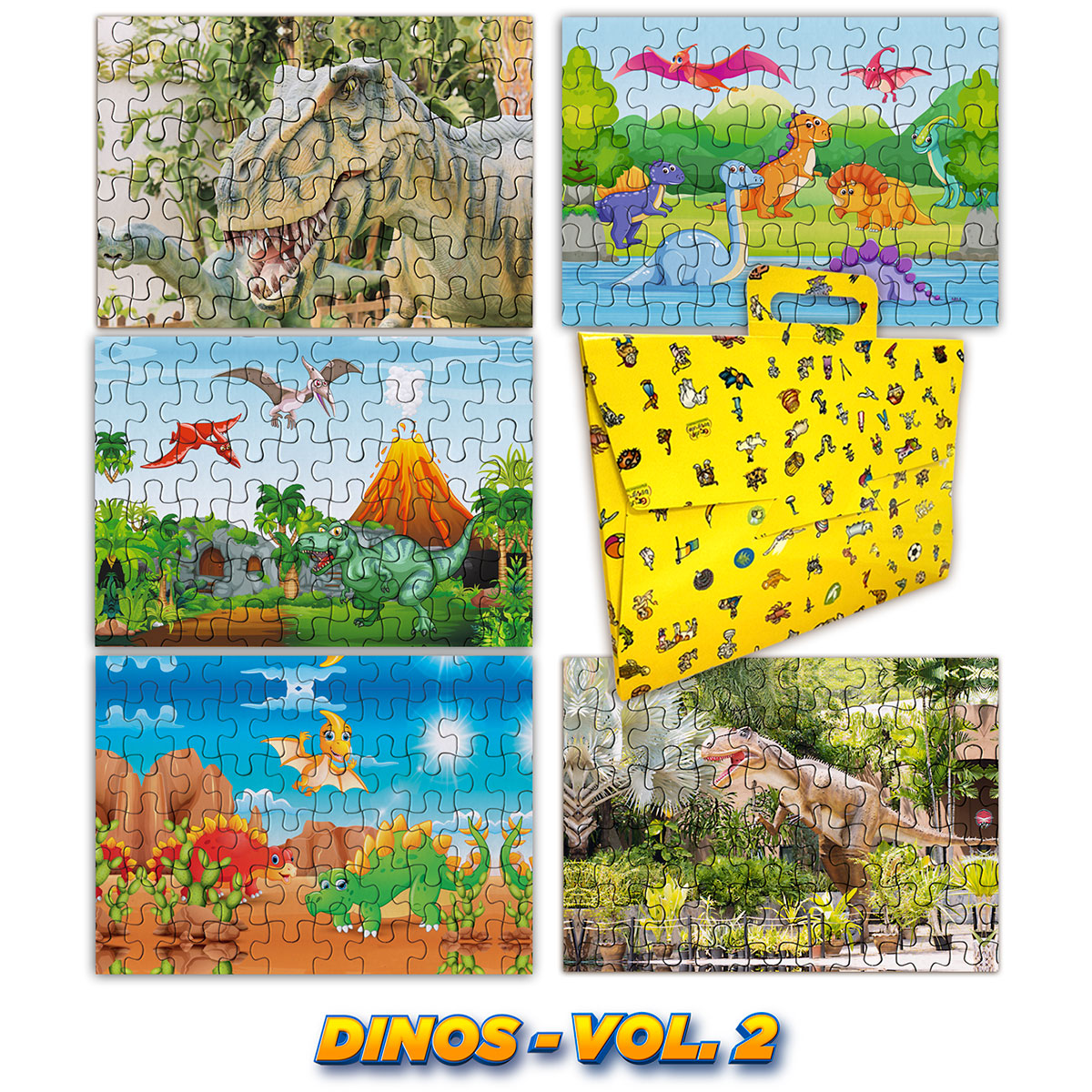 Ravensburger - Quebra-cabeça infantil da coleção 2x24 peças - Dino