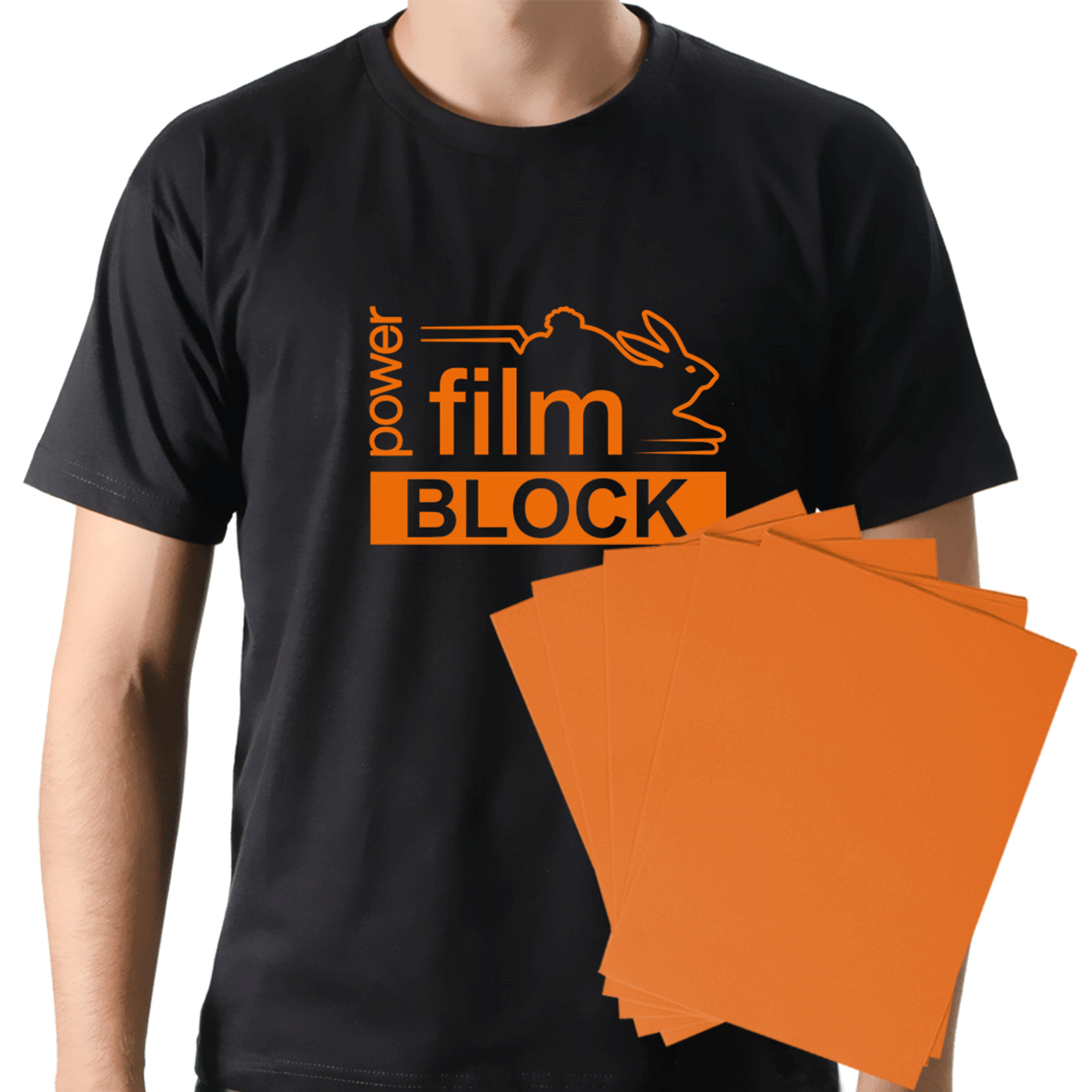 Power Film Premium  Block A4 Laranja - 10 Folhas 
