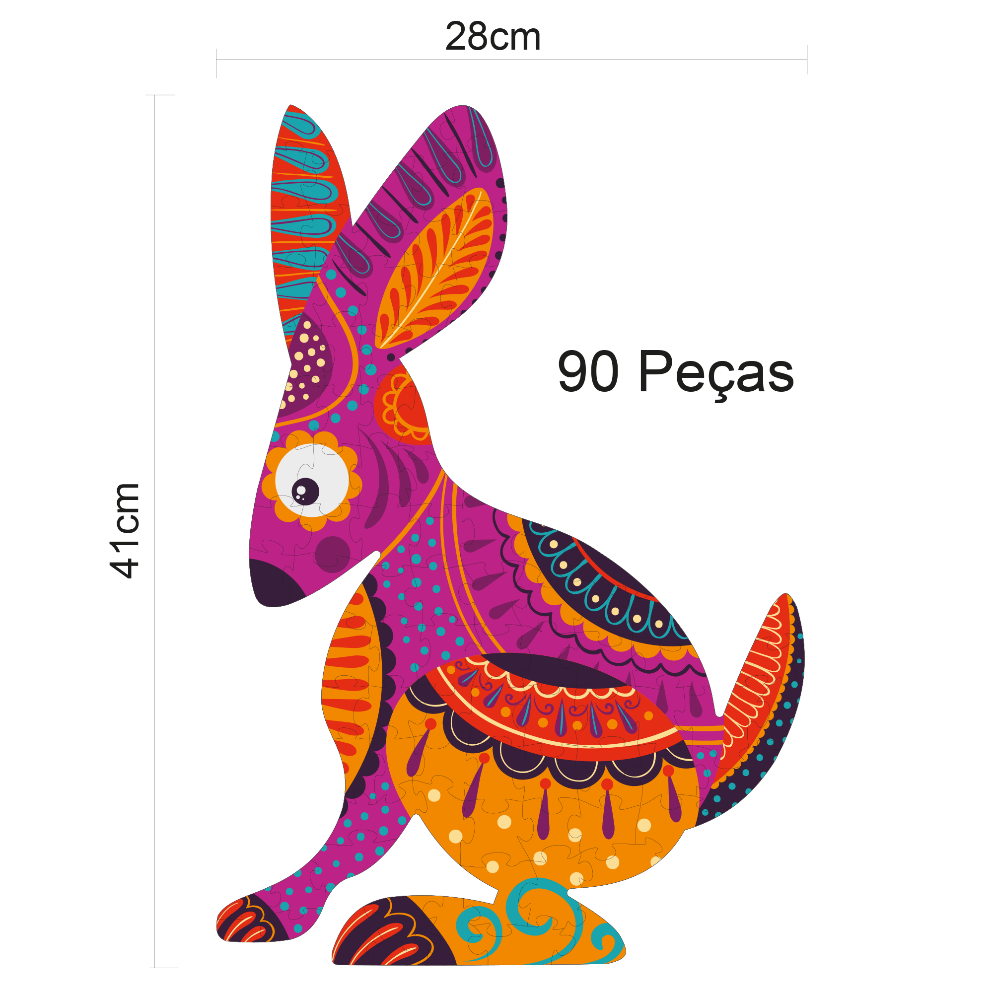 Quebra-cabeça 3d - Cachorro Madeira