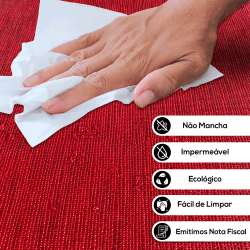 Jogo Americano Gota Sisal Vermelho 8un + 8 Porta Copos 