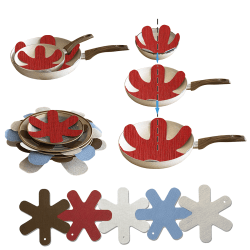 Kit de 8 Protetores Para Empilhar Guardar e Organizar Pratos e Panelas de Cerâmica e Porcelana - Perfeito Para Presentear - Bella Cucina