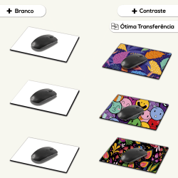 Mouse Pad Em Branco Para Sublimação Retangular 18x22cm Mouse Pad Em Branco Para Sublimação Retangular 18x22cm
