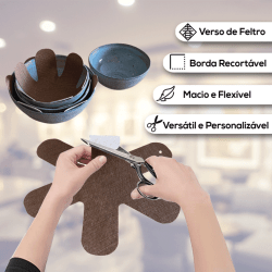Kit Protetores Para Empilhar Guardar e Organizar Pratos e Panelas de Cerâmica e Porcelana - Bella Cucina 