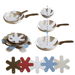 Kit Protetores Para Empilhar Guardar e Organizar Pratos e Panelas de Cerâmica e Porcelana - Bella Cucina 