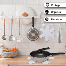 Kit Protetores Para Empilhar Guardar e Organizar Pratos e Panelas de Cerâmica e Porcelana - Bella Cucina 