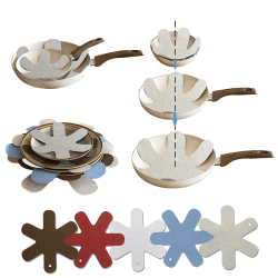 Kit Protetores Para Empilhar Guardar e Organizar Pratos e Panelas de Cerâmica e Porcelana - Bella Cucina 