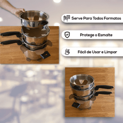 Kit Protetores Para Empilhar Guardar e Organizar Pratos e Panelas de Cerâmica e Porcelana - Bella Cucina 