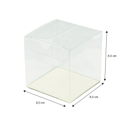Embalagem/Caixa Transparente - REF14 8x8x8cm - Acompanha Reforço de Fundo 100 un - LOJA DE FÁBRICA