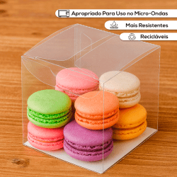 Embalagem/Caixa Transparente - REF14 8x8x8cm - Acompanha Reforço de Fundo 100 un - LOJA DE FÁBRICA