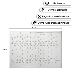 Quebra Cabeça para Sublimação 100un - LOJA DE FÁBRICA Quebra Cabeça para Sublimação 100un - LOJA DE FÁBRICA