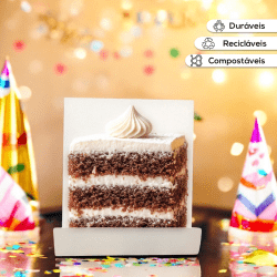 Embalagem para Slice Cake - REF10 Fatia de bolo Acompanha Celofane 100 un - LOJA DE FÁBRICA Embalagem para Slice Cake - REF10 Fatia de bolo Acompanha Celofane 100 un - LOJA DE FÁBRICA