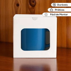 Caixa de Papel - REF12 COM VISOR Multiuso Branca 8x8x8cm 100un - LOJA DE FÁBRICA Caixa de Papel - REF12 COM VISOR Multiuso Branca 8x8x8cm 100un - LOJA DE FÁBRICA