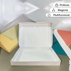 Caixa de Papel - REF31 Multiuso Branca - 30x22x3 - Kit 50 ou 100un