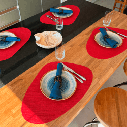 Jogo Americano Gota Sisal Vermelho 50un Bar Restaurantes 