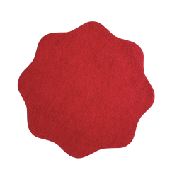 Jogo Americano Magnólia Sisal Vermelho 12un + 12 Porta Copos 