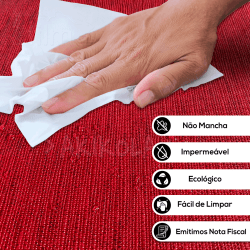 Jogo Americano Magnólia Sisal Vermelho 12un + 12 Porta Copos 