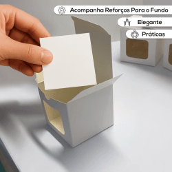 Caixa REF12 COM VISOR 500un + 500 Reforço de Fundo 8x8x8cm 