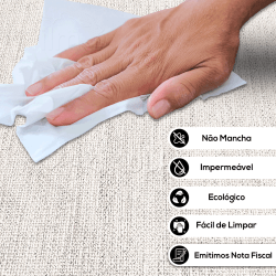 Jogo Americano Impermeável Magnólia - Sisal Marfim  