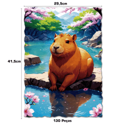 Quebra Cabeça  3D  Decorativo CAPIVARA 