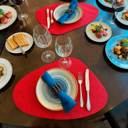 Jogo Americano Gota Sisal Vermelho 100un Restaurantes 