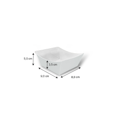 Caixa Branca Tipo barqueta para servir REF33- 9x8x5 - 320un