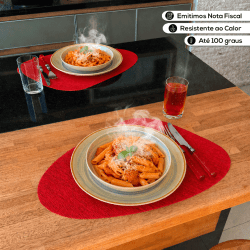 Jogo Americano Gota Sisal Vermelho 100un Restaurantes 