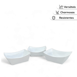 Caixa  Branca Tipo barqueta para servir REF33- 9x8x5 - 50un 
