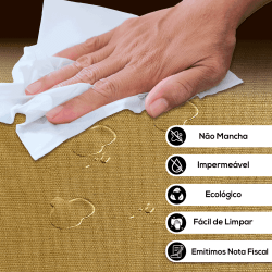 Jogo Americano Magnólia Sisal Mostarda 100un+100 porta copos 