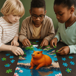 Quebra Cabeça  3D  Decorativo CAPIVARA 