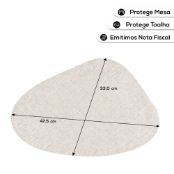 Jogo Americano Gota Sisal Marfim 100un Restaurantes 