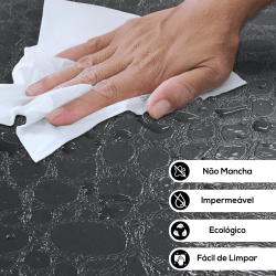 Jogo Americano Magnólia Crok Preto 50un + 50 porta copos 