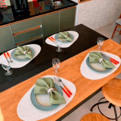 Jogo Americano Gota Sisal Marfim 100un Restaurantes 