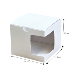 Caixa para Caneca - REF09 COM VISOR - Kit 50 ou 100un 