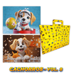 Quebra Cabeça Kit Com 2 Modelos Cachorros - Vol 8