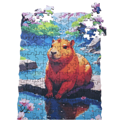 Quebra Cabeça  3D  Decorativo CAPIVARA 