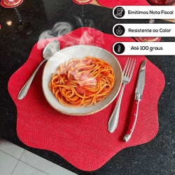 Jogo Americano Magnólia Sisal Vermelho 100un Restaurantes 