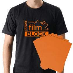 Power Film Premium  Block A4 Laranja - 10 Folhas