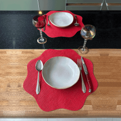 Jogo Americano Magnólia Sisal Vermelho 100un Restaurantes 