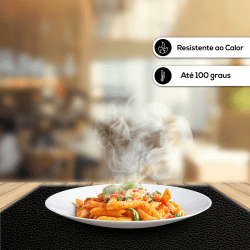 Jogo Americano LUXO Fácil de Limpar - Marrom ou Preto - Kit 50 ou 100un 