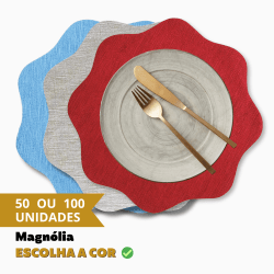 Jogo Americano Magnólia + Porta Copos BRINDE - Escolha a cor - Kit 50 ou 100un