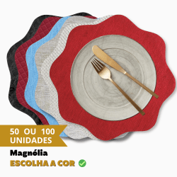 Jogo Americano Magnólia + Porta Copos BRINDE - Escolha a cor - Kit 50 ou 100un